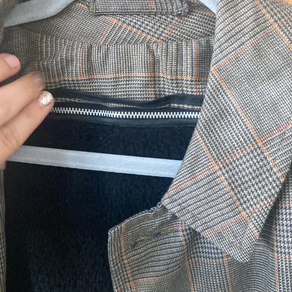 Vintage‎ Plaid Women's Winter Coat with Removable Fleece Lining Sz XL - Picture 9 of 12